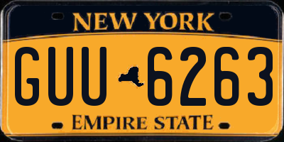 NY license plate GUU6263