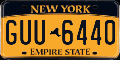 NY license plate GUU6440