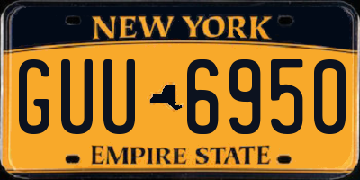 NY license plate GUU6950