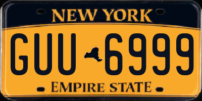 NY license plate GUU6999