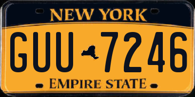 NY license plate GUU7246