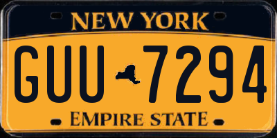 NY license plate GUU7294