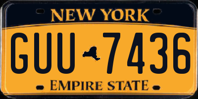 NY license plate GUU7436