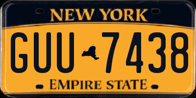 NY license plate GUU7438