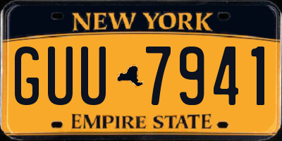 NY license plate GUU7941