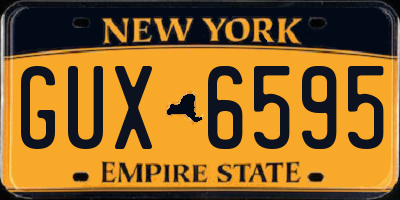 NY license plate GUX6595