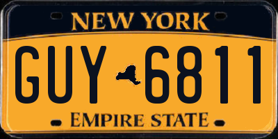 NY license plate GUY6811