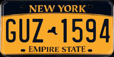 NY license plate GUZ1594