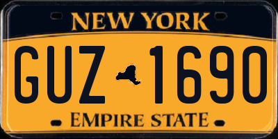 NY license plate GUZ1690
