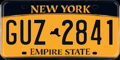 NY license plate GUZ2841