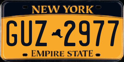 NY license plate GUZ2977