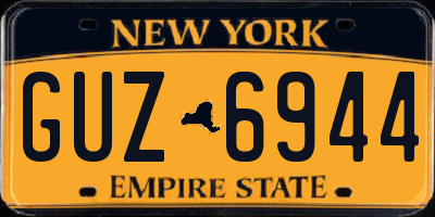 NY license plate GUZ6944