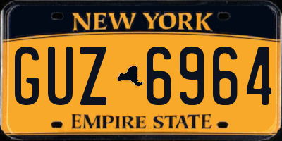 NY license plate GUZ6964