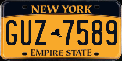 NY license plate GUZ7589