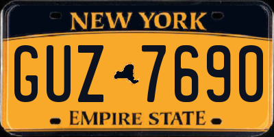NY license plate GUZ7690