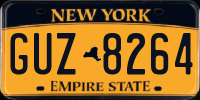 NY license plate GUZ8264