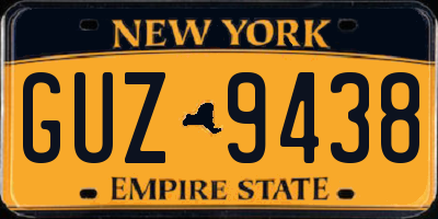 NY license plate GUZ9438