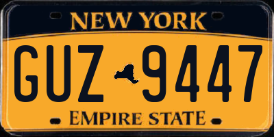 NY license plate GUZ9447