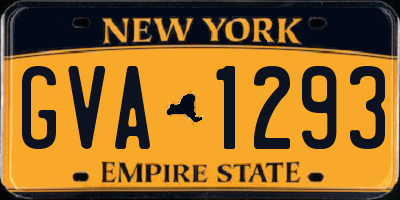 NY license plate GVA1293