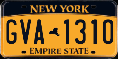 NY license plate GVA1310