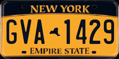 NY license plate GVA1429