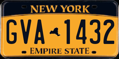 NY license plate GVA1432