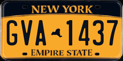 NY license plate GVA1437