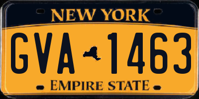 NY license plate GVA1463