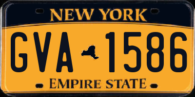 NY license plate GVA1586