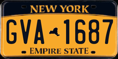 NY license plate GVA1687