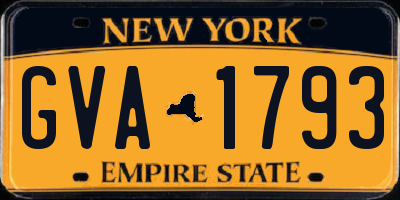 NY license plate GVA1793