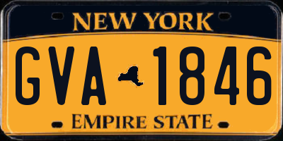 NY license plate GVA1846