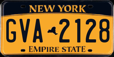 NY license plate GVA2128