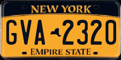 NY license plate GVA2320