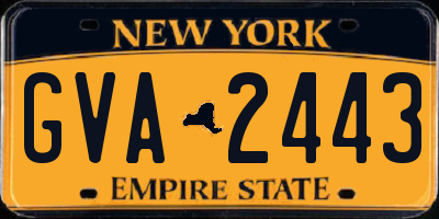 NY license plate GVA2443