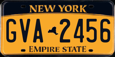 NY license plate GVA2456