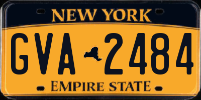 NY license plate GVA2484