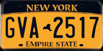NY license plate GVA2517