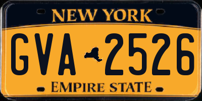 NY license plate GVA2526