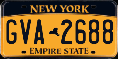 NY license plate GVA2688