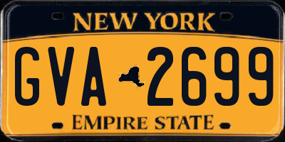 NY license plate GVA2699