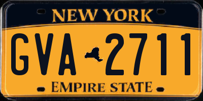 NY license plate GVA2711