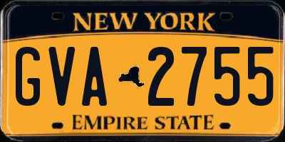 NY license plate GVA2755