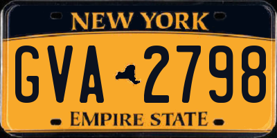 NY license plate GVA2798