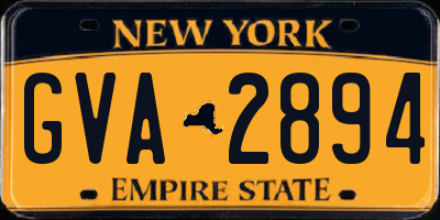 NY license plate GVA2894
