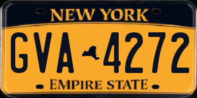 NY license plate GVA4272