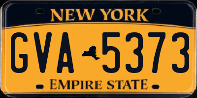NY license plate GVA5373