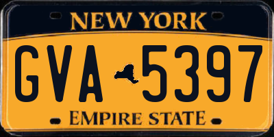 NY license plate GVA5397
