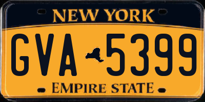 NY license plate GVA5399