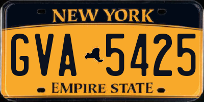 NY license plate GVA5425